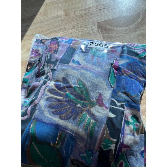 Geiger Rare Collections Pleated Midi Skirt Unique Colorful Bird Print Medium JL - Picture 7 of 7